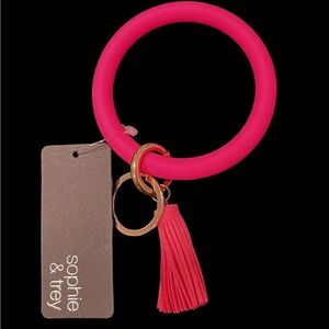 Sophie & Trey Pink Key Holder with Tassel
